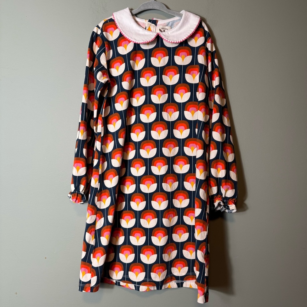 The OAKS Apparel Company Girls Size 7 Dress Retro Print NWOT